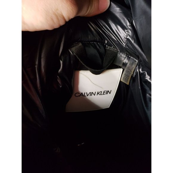 Calvin Klein Sorona Mura Superwet 400T Taupe Beige Insulated Puffer Jacket Size - Picture 3 of 13